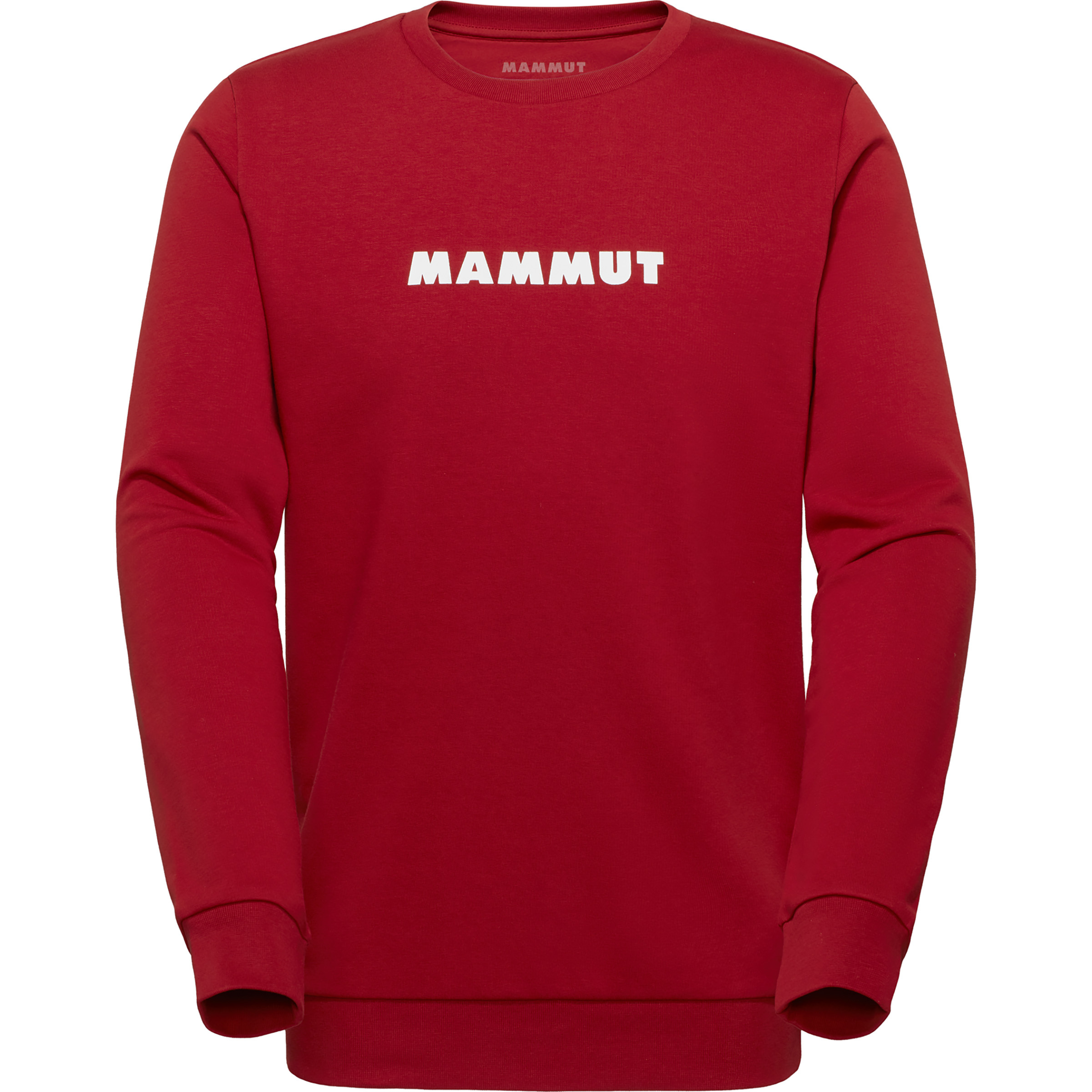 Mammut Core Ml Crew Neck Logo Herren Pullover rot Größe M Lifestyle Hautfreundlich