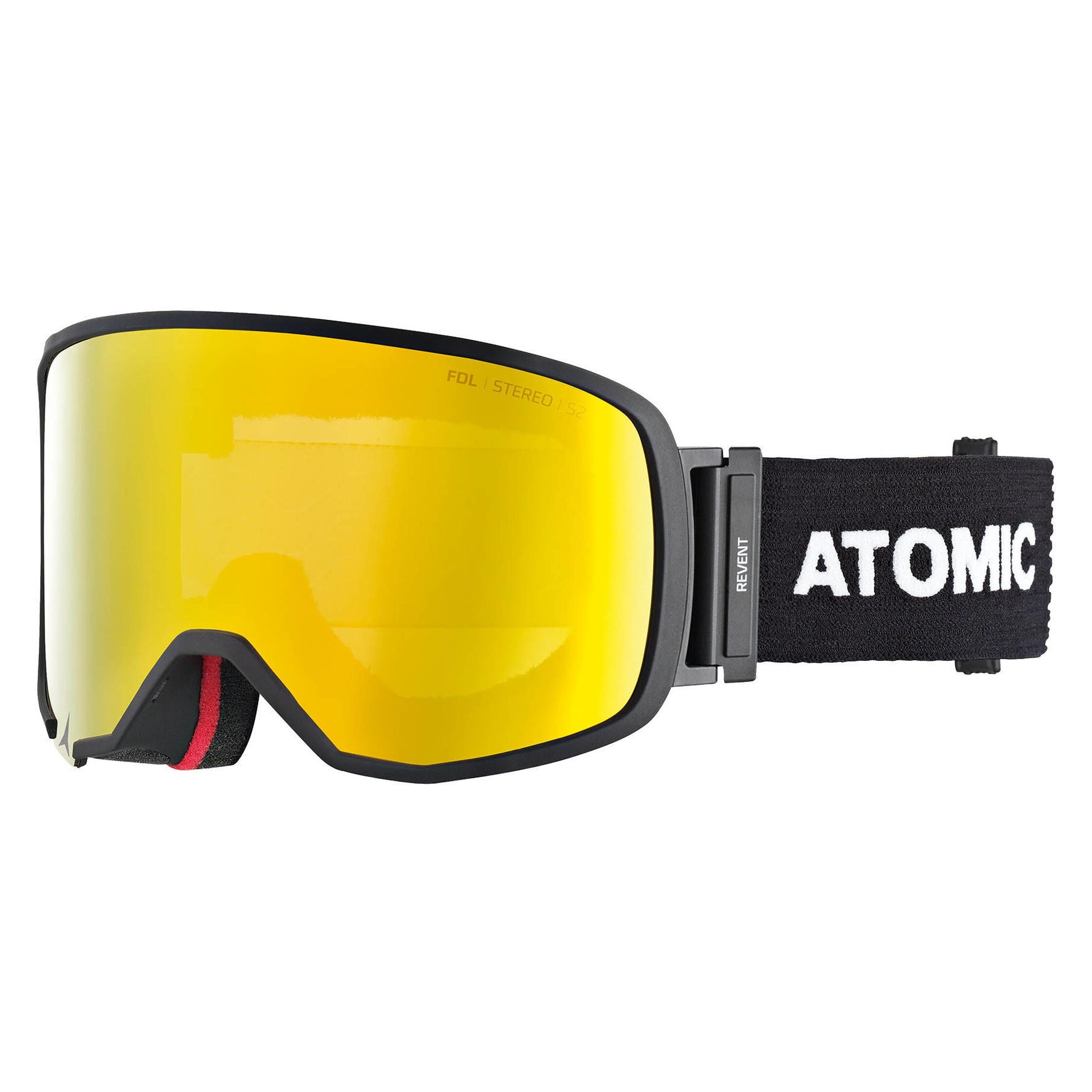 Atomic Revent L Stereo Brillenträger Skibrille (Farbe: black, Scheibe yellow stereo) (33140961)