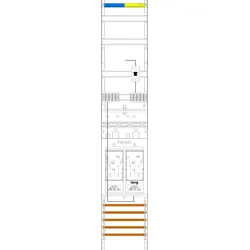 f-tronic 7143026 Zählerfeld E19-10-10L-PV, 1-feldrig, H=1350mm, 2-eHZ, Kaskade, 1 HSP E191010LPV
