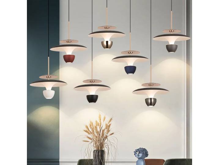 Chevet minimaliste LED lustre moderne créatif Restaurant chambre cuisine réglable suspension lampe décor à la maison luminaire