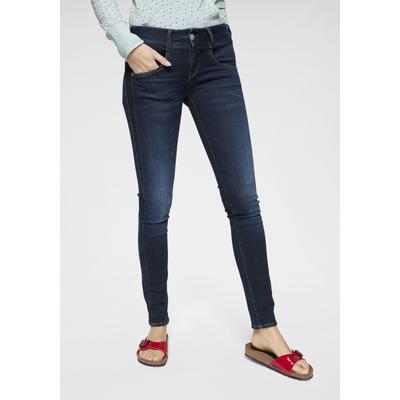 5-Pocket-Jeans HERRLICHER "Gila Slim Denim", Damen, Gr. 27, Länge 30, dull, Denim/Jeans, Obermaterial: 78% Baumwolle, 19% Polyester, 3% Elasthan, slim fit lang, Jeans 5-Pocket-Jeans, mit seitlichen Keileinsätzen, figurformend