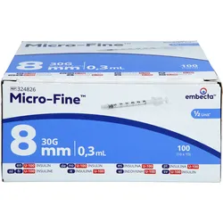 Micro-Fine Insulinspritze U100 0.3x8Mm 100 ST
