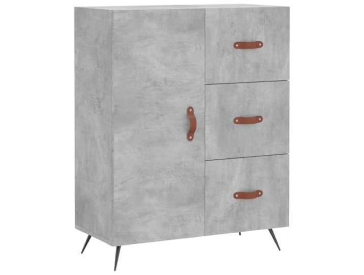 GHVBNMF Sideboard Betongrau 69,5x34x90 cm Kommode mit Schubladen Vielseitiger Beistellschrank mit 3 Schubladen und Fächern für Wohnzimmer und Flur. Bietet praktischen Stauraum gegen Staub.