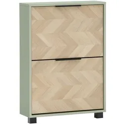 Möbelpartner Schuhschrank »Piazza« für 6 Paar Schuhe grün, 59.8x85.7x19.6 cm