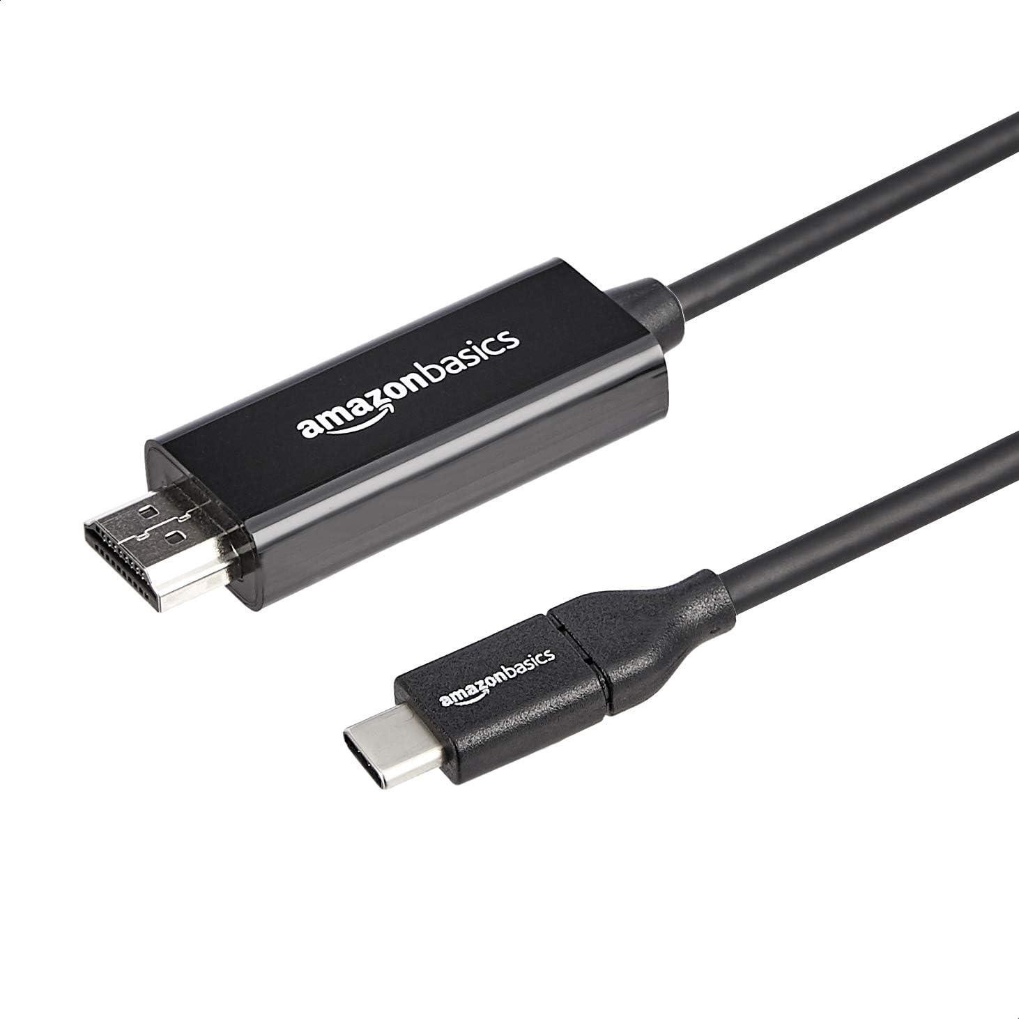 AmazonBasics USB-C naar HDMI adapterkabel, compatibel met Thunderbolt 3, 4K @ 90 Hz