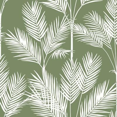 York Wallcoverings King Palm Silhouette Green Wallpaper