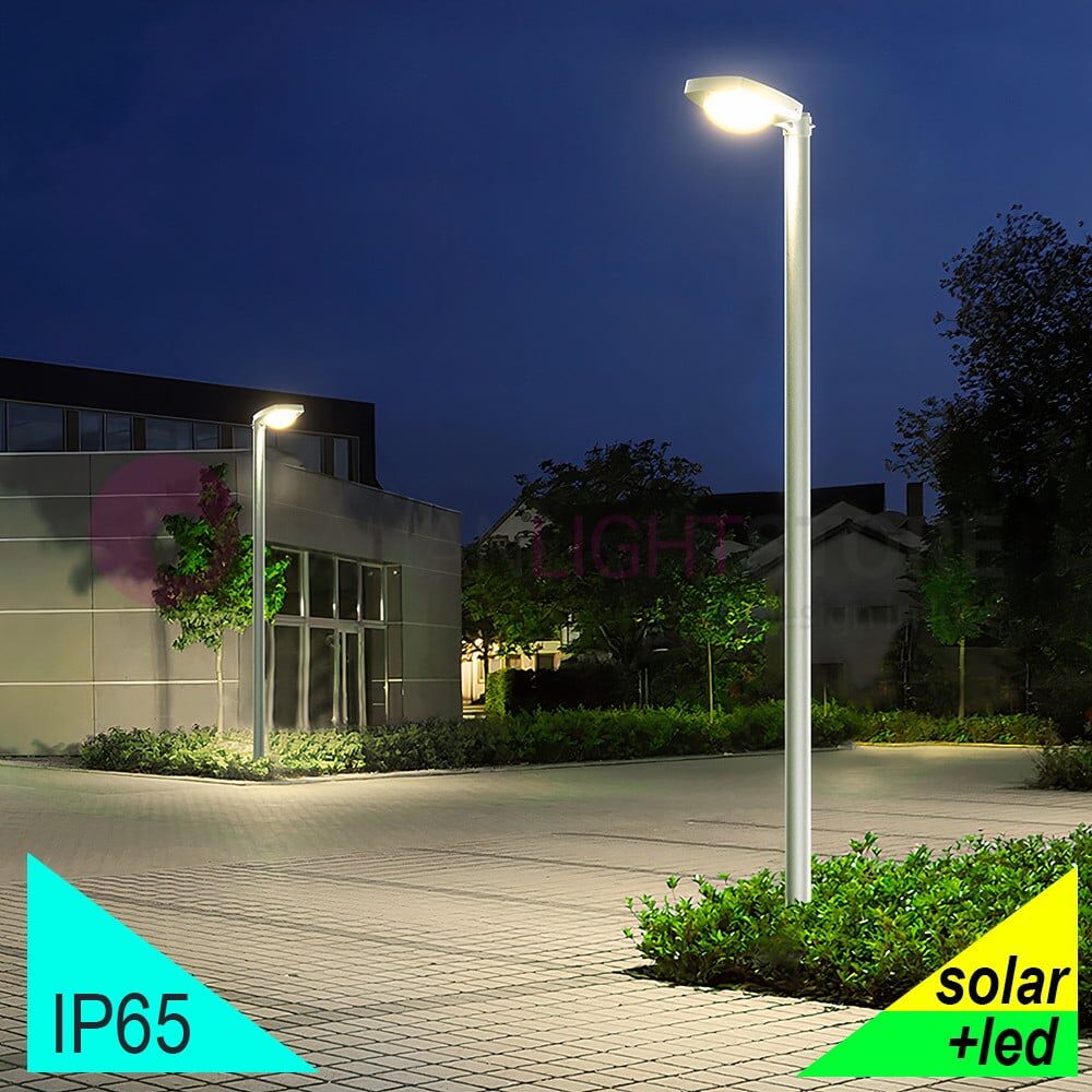 Techno Proiettore Faro Solare 3000lm Con Pannello, Crepuscolare, Sensore Movimento, Telecomando