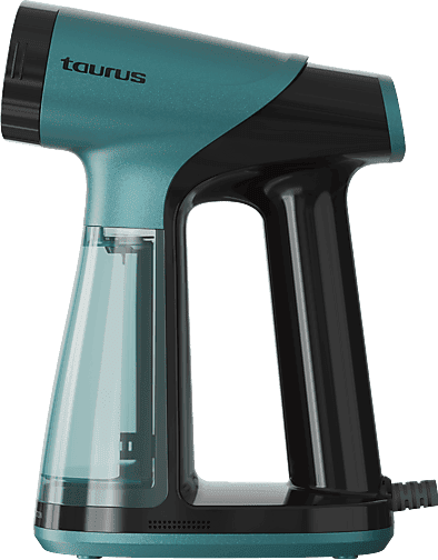 Cepillo de vapor y plancha - Taurus Sliding Care ProSuction, Filtro recolector polvo extraíble, Autoapagado, 1550 W, Verde Negro