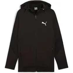 PUMA Herren Kapuzensweat EVOSTRIPE Full-Zip Hoodie DK, Größe XL in Schwarz Schwarz