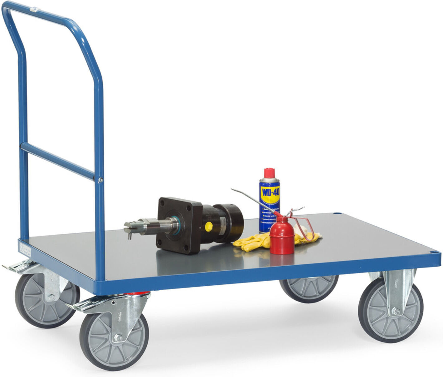 fetra Schiebebügelwagen 2503 mit Hart-PVC Plattform, bis 600 kg (25031433)