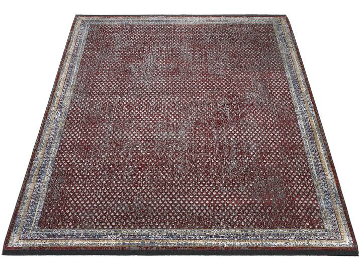 Teppich WK WOHNEN POINTS , rot (rot, grau), B:160cm H:7mm L:230cm, Modal, Polyester, Teppiche, Teppich, hochwertiger Materialmix mit seidigem Glanz