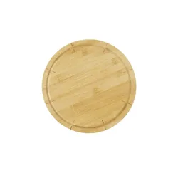 KHG Pizzateller   , holzfarben , Holz , Maße (cm): H: 2  Ø: 33