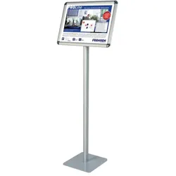 FRANKEN Infodisplay Standard A3 quer, 120 cm Gesamthöhe, freistehend, tragbar, Aluminiumrahmen, BS0902