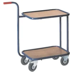 ROLLCART Griffroller mit 2 Ladeflächen blau, 90x95x50 cm