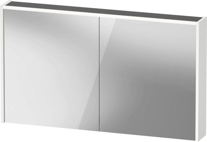 Duravit D-Code Spiegelschrank Verspiegelt DC7108018180000 1200x700x148, Weiß Matt, Steckdose, LED Beleuchtung