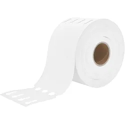 CombiCraft Schlaufenetiketten Weiß 250x25mm für Thermo-Transfer-Drucker - Rolle mit t1500 Stück