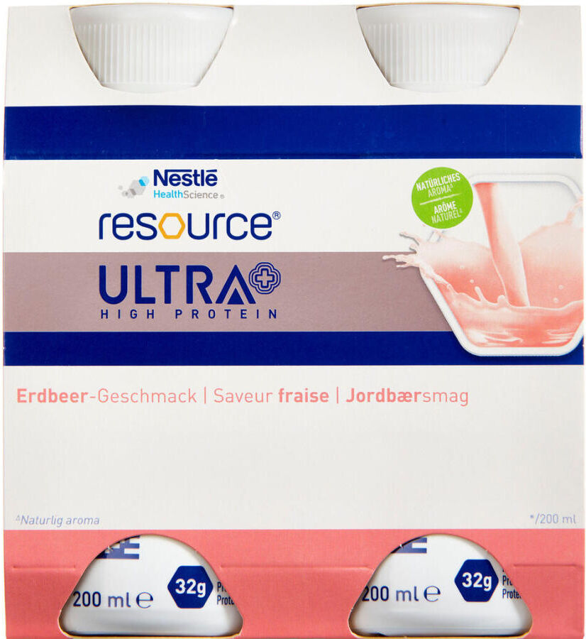Resource Ultra Jordbær 4 x 200 ml