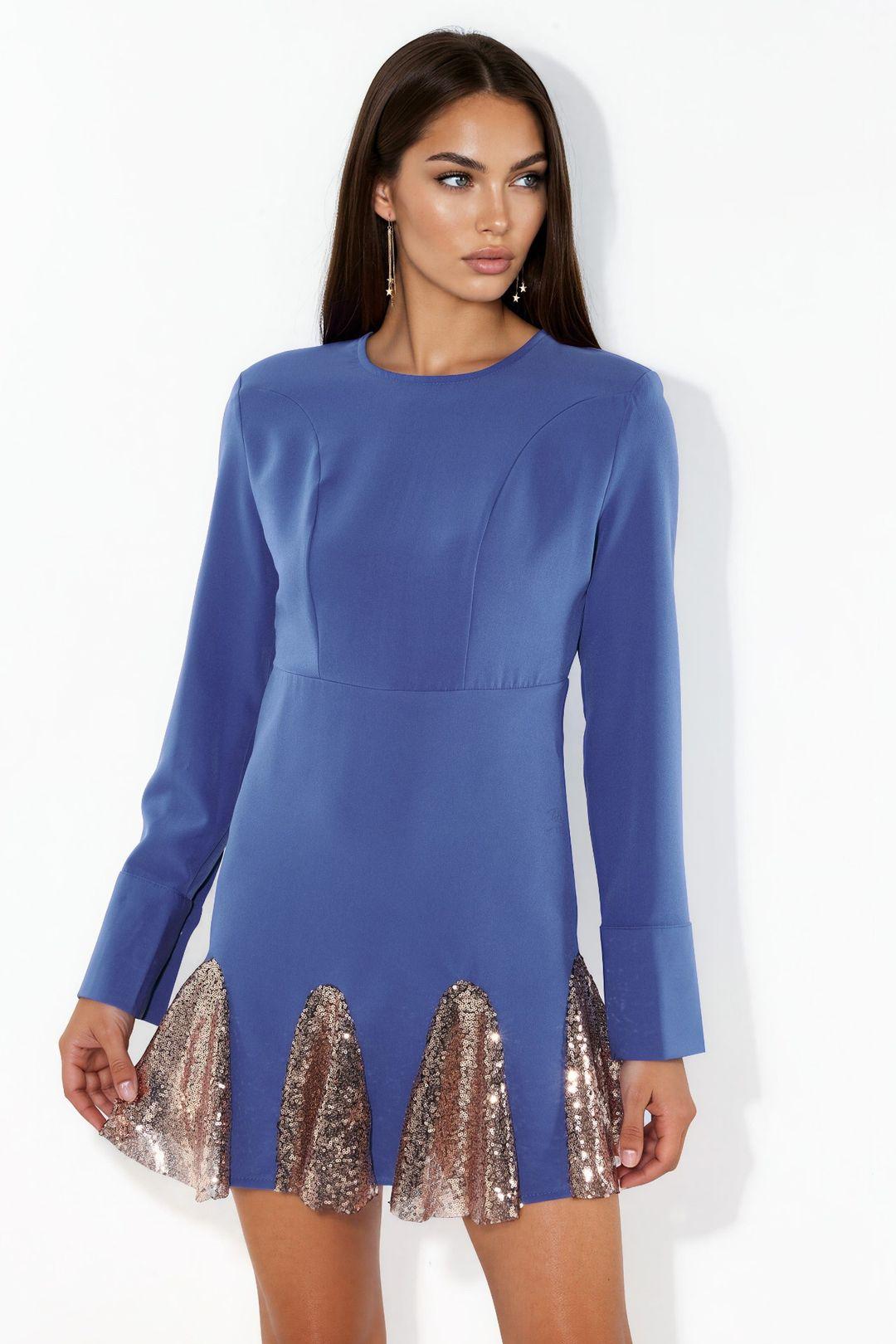 Pailletten Mini Skaterkleid