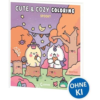 Cute & Cozy Coloring - Spooky, Taschenbuch von , Loewe, 978-3-7432-2497-1
