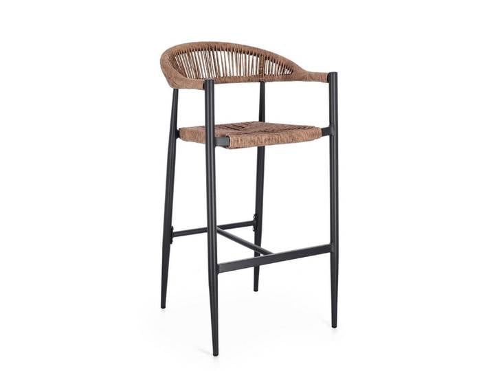 Feeling4Home Barhocker Jandia aus Aluminium, Anthrazit / Natur