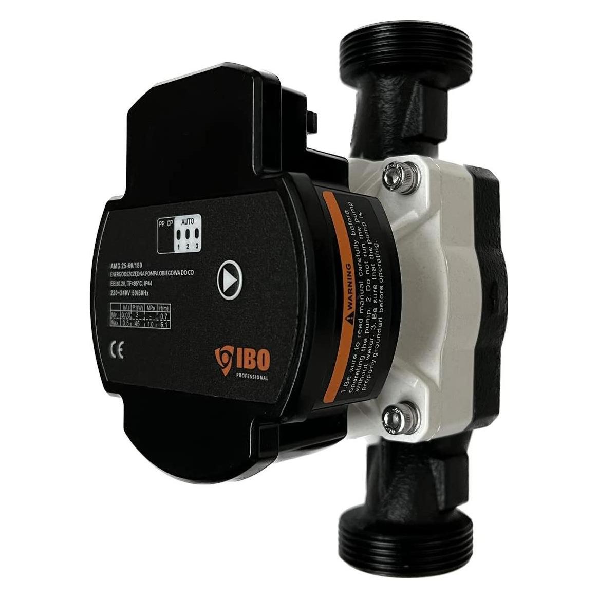 IBO AMG 25-60/180 Umwälzpumpe - elektronisch - PWM-Energieeffizienz - 45 W - 6 m Förderhöhe (Durchlaufpumpe) (002690)