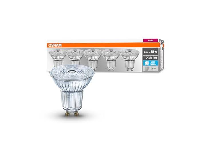 OSRAM LED reflectorlamp Lampvoet: GU10 Koel wit 4000 K 2,60 W LED BASE PAR16 [Energie-efficiëntieklasse A++]