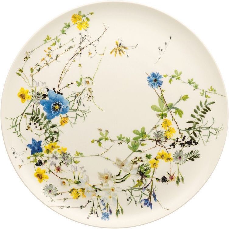 Rosenthal Piatto Segnaposto 32 cm Fleurs des Alpes Brillance