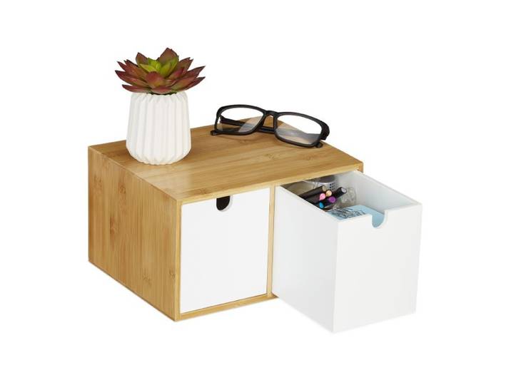 Relaxdays Schreibtisch Organizer 2 Schubladen