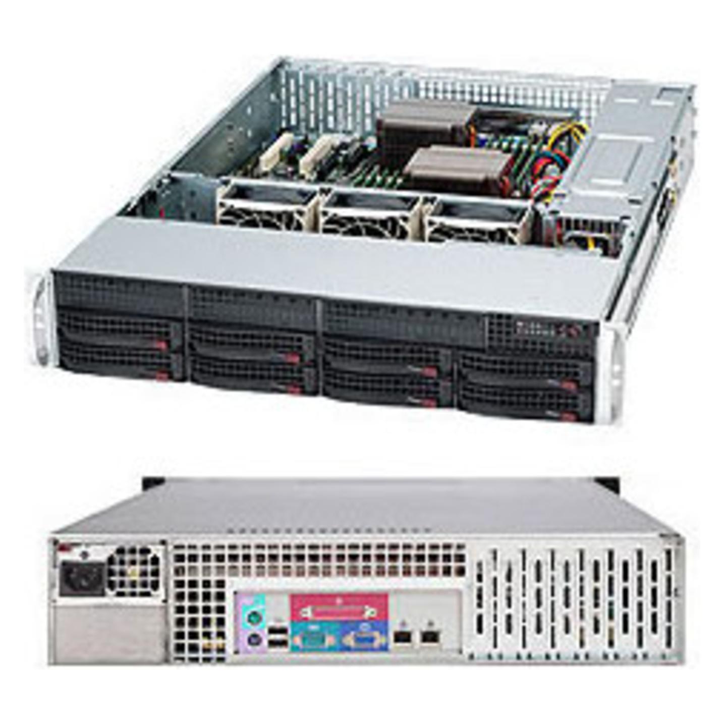Supermicro 2U CHASSIS 8X3.5HS SAS3/SATA3 (CSE-825TQC-600LPB)
