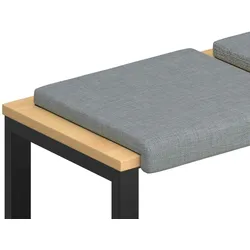 vidaXL Bankkissen 2 Stk. Stoff Hellgrau Tiefe 35 cm