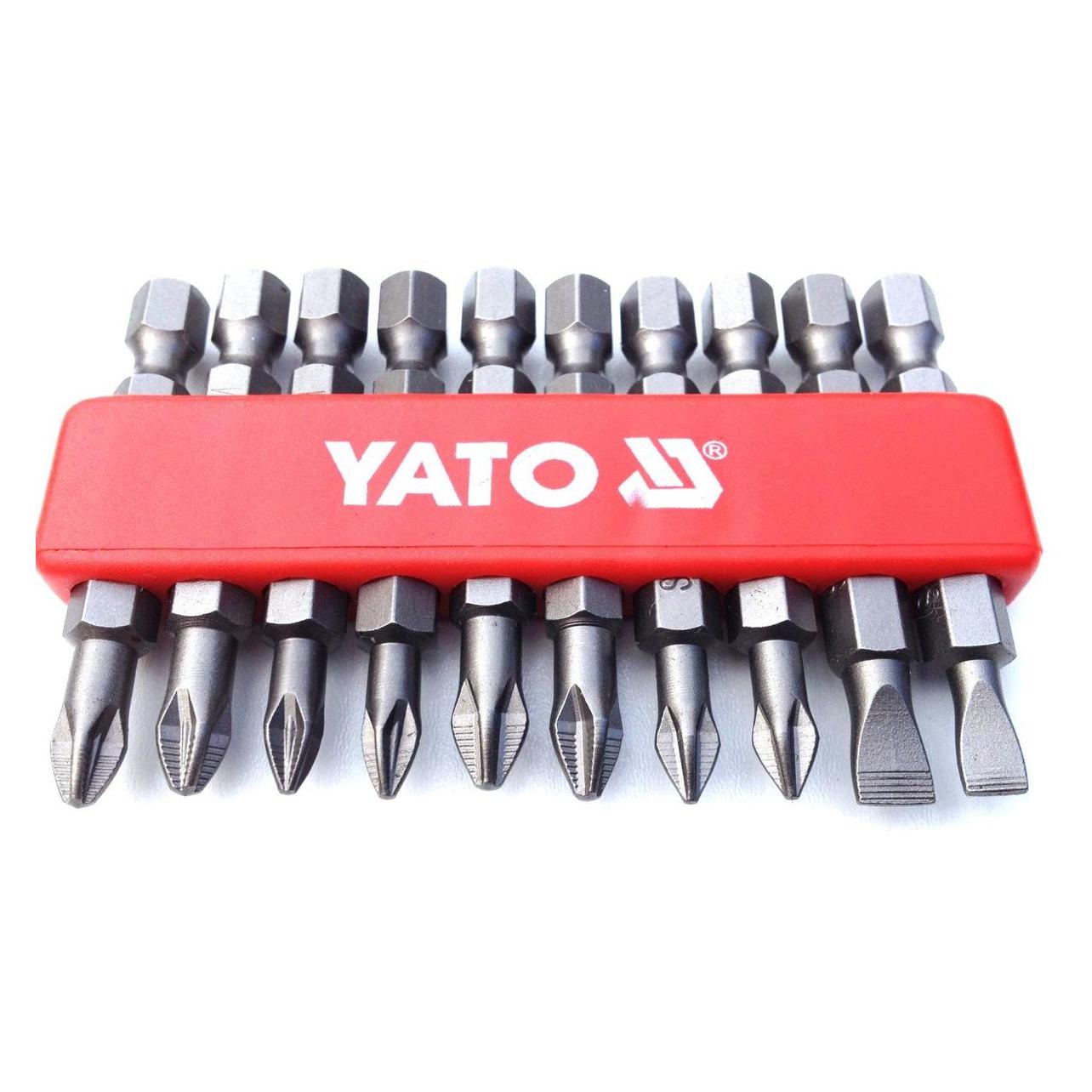 Yato Schraubendreherbitsatz 50mm 10St (Kreuz Phillips PH, Kreuz Pozidriv PZ) (YT-0483)