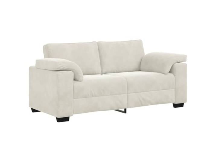 Makastle Zweisitzer Sofa Couch Creme 180x77x82 cm Samt