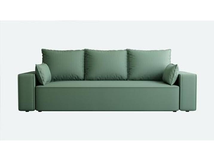 4ALL HOME Sofa mit Schlaffunktion Veno 242x95 cm - Couch - Sofa mit Bettkasten - 3 Sitzer - Schlafsofa - Schlafsofa mit Bettkasten - Cord - Wohnzimmer (Onega 06 Mint)