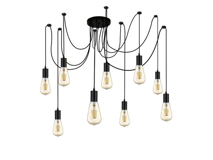 9-lichts pendel Squiggle Spider Searchlight - 9669-9BK
