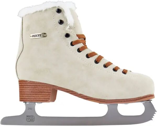 Figure Skates Roces Suede Eco-Fur (Suede Brown - 4)  - Brown;White - Size: 4 UK