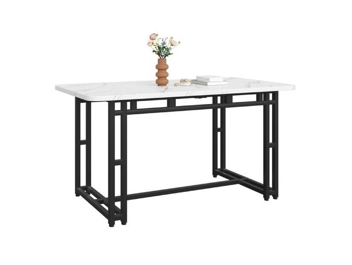 Table à manger de luxe légère - 120x70cm - Structure en métal - Table de cuisine moderne avec pieds en métal-Pour salle à manger