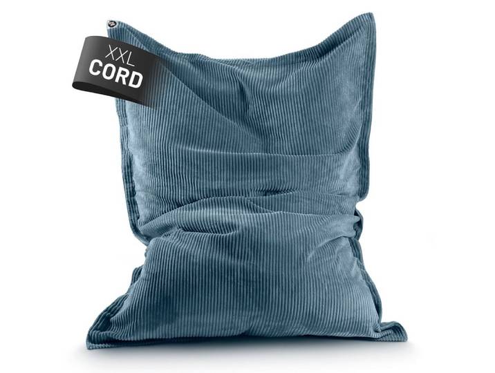 Lumaland Sitzsack Sitzsack Indoor Cord 380l blau, kuscheliger Cord-Bezug - perfekt fürs moderne Zuhause