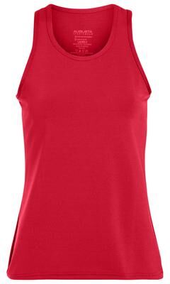 Augusta Sportswear 1203 Girls Poly/Spandex Solid Racerback Tank Top in Red size Large   Polyester Blend