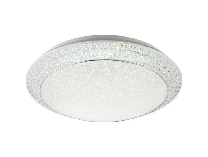 Globo Led-Deckenleuchte, Klar, Weiss, Metall, Kunststoff, 380 mm, 12 cm, Stufenschalter, Farben fixierbar, Farbtemperaturwechsler, Lampen & Leuchten, Innenbeleuchtung, Deckenlampe, Deckenlampen