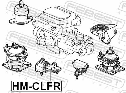 Febest Lagerung, Automatikgetriebe Hm-Clfr Vorne Für Honda