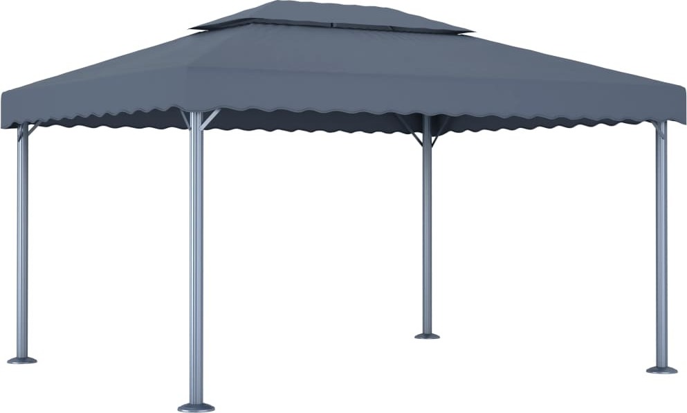 Pavillon 400 x 300 cm Anthrazit Aluminium