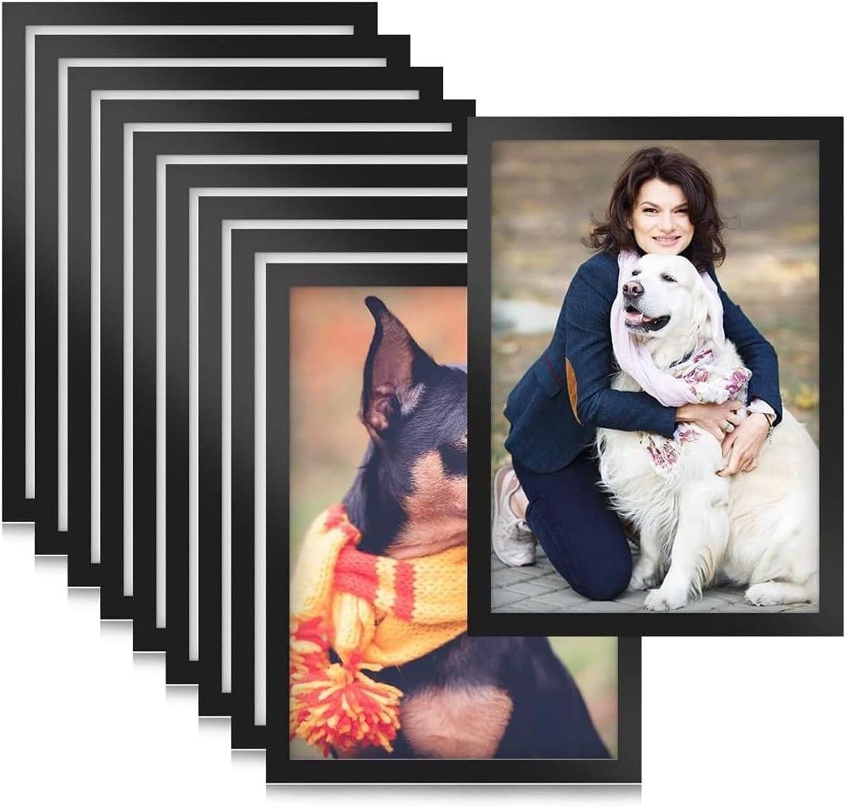 Set van 10 magnetische A5 Diamond Art lijsten, zelfklevende fotolijsten voor diamond painting, zwart