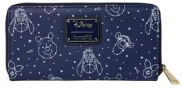 Women's Loungefly x Disney Winnie the Pooh Constellation Zip Around Wallet Glow-in-the-Dark by Loungefly in Blue (Size ONE SIZE)
