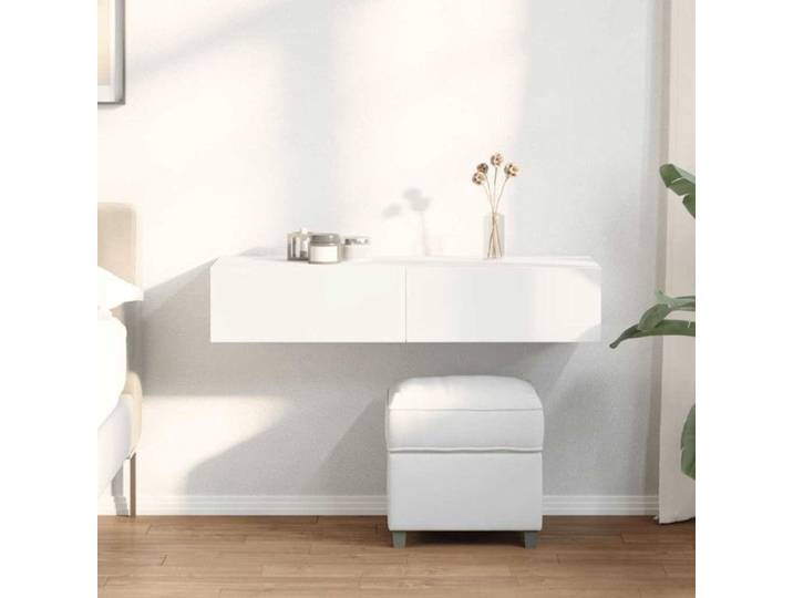 Étagère murale avec tiroirs blanc 100x36x19cm bois d ingénierie