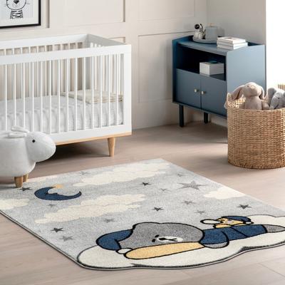 Nuloom Ryder Sleeping Bear Kids Area Rug