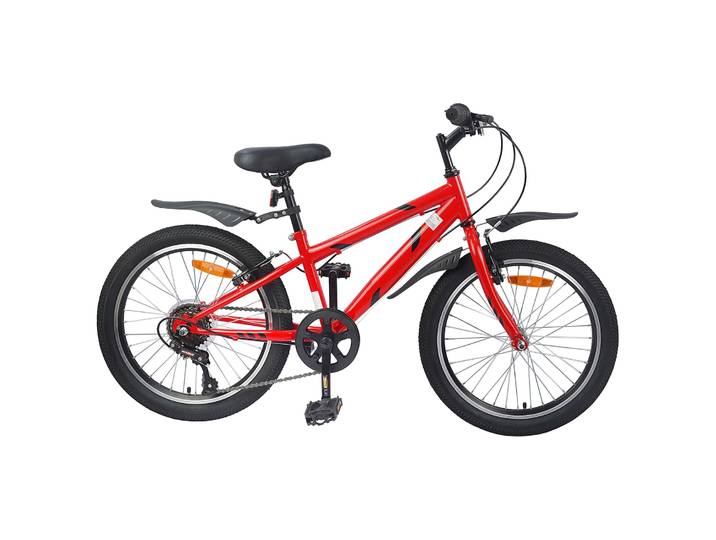 vidaXL Kinderfahrrad 24 Zoll 6-Geschwindigkeit für 8-12 Jahre alt Rot