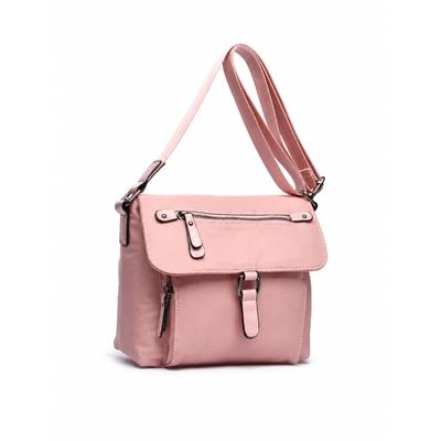 Umhängetasche "Nylon", Damen, Gr. B/H/T: 24cm x 20cm x 11cm onesize, rosa, Kunstfaser, COLLEZIONE ALESSANDRO, Taschen Umhängetasche, in modernem Design mit vielen Fächern