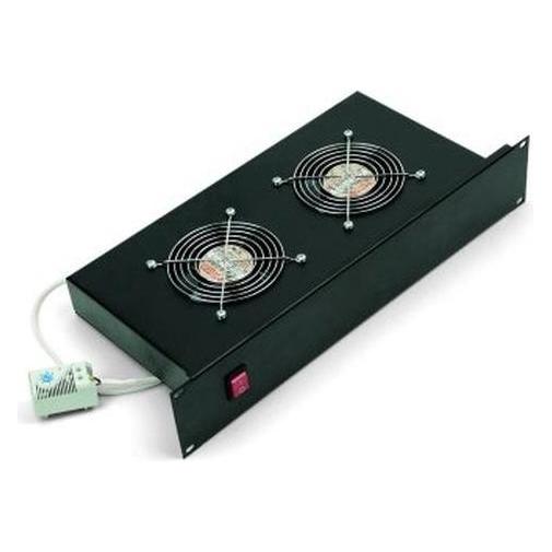 Triton RAB-CH-X01-A1 - Horizontale 19-Zoll-Belüftungseinheit, 2 Ventilatoren, 2 HE, schwarz (RAB-CH-X01-A1)