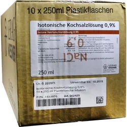 Kochsalz 0.9% Isoton Plastik 2500 ML