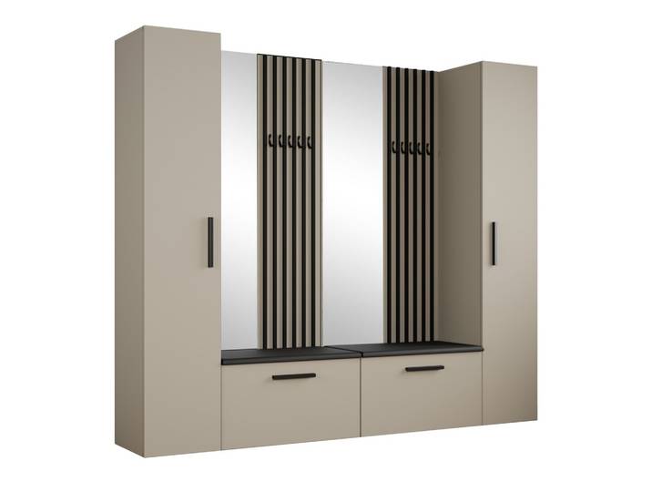 GARDEROBENSCHRANK MODULO 241,2/204/40 cm Modern Garderobe-Set Kaschmir